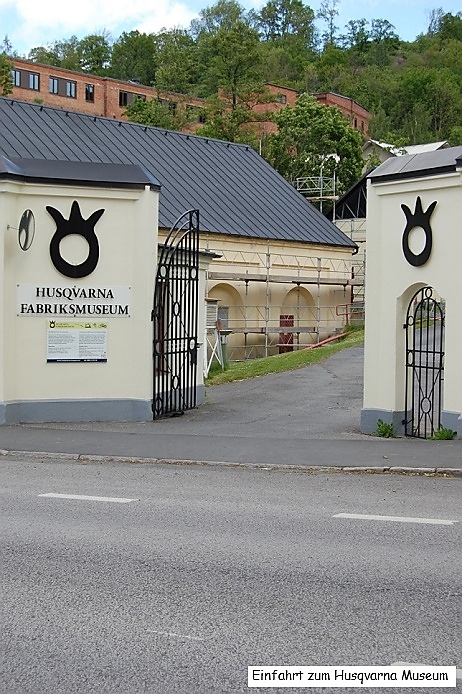 Zufahrt zum Husqvarna-Museum Zufahrt zum Husqvarna-Museum