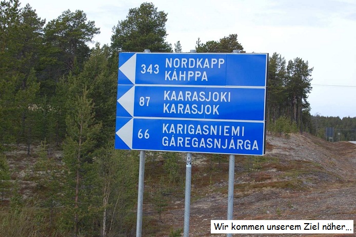 Wegweiser zum Nordkapp Wegweiser zum Nordkapp