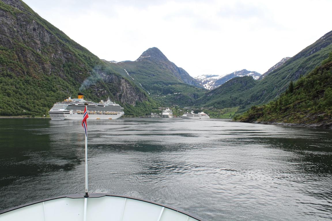 Der kleine Hafen von Geiranger