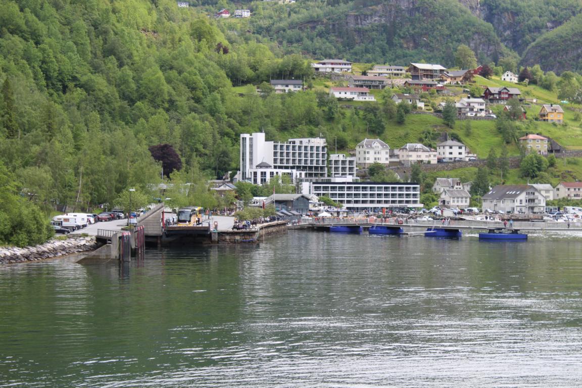 Ankunft mit der Fähre in Geiranger