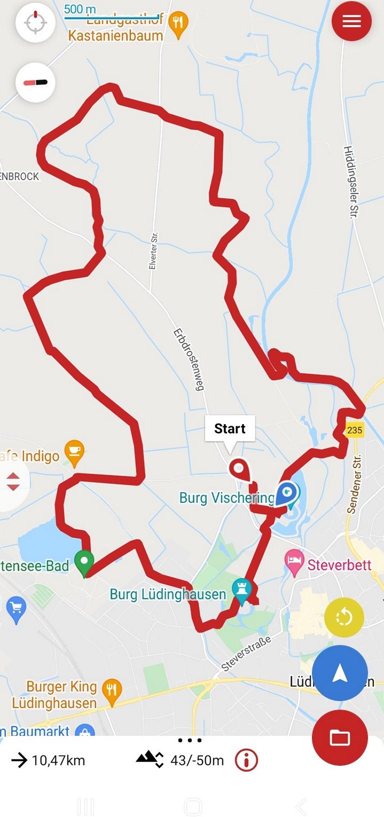 Übersicht über die Route Übersicht über die Route