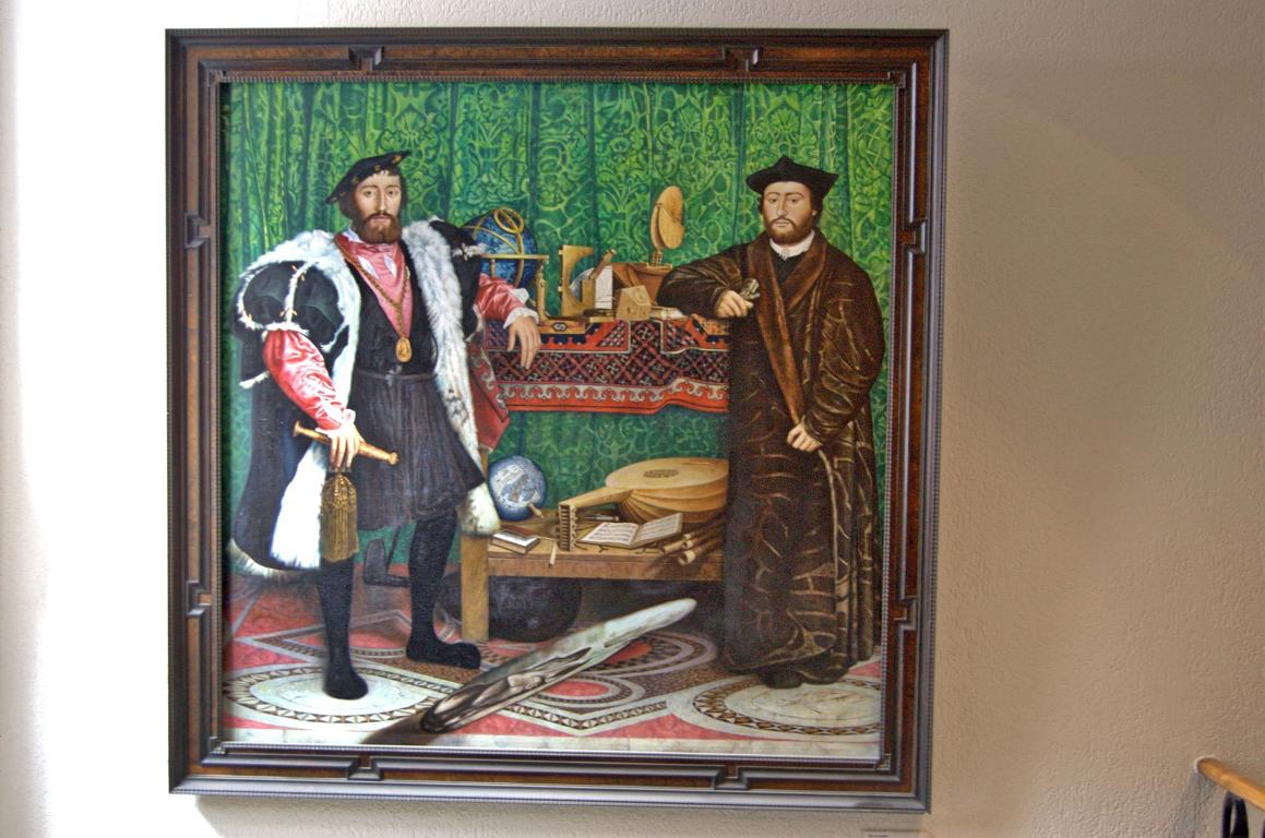 Das Gemäldes „Die Gesandten“ im Treppenhaus der Meppener Stadtverwaltung