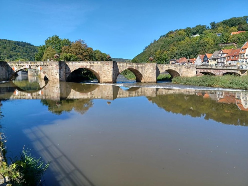 Blick auf die alte Werrabrücke