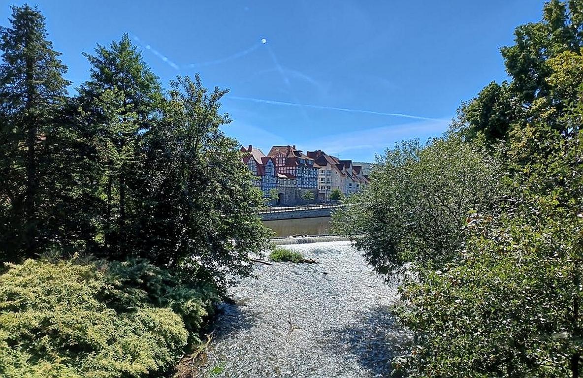 Blick von der Mühlenbrücke auf Hann. Münden