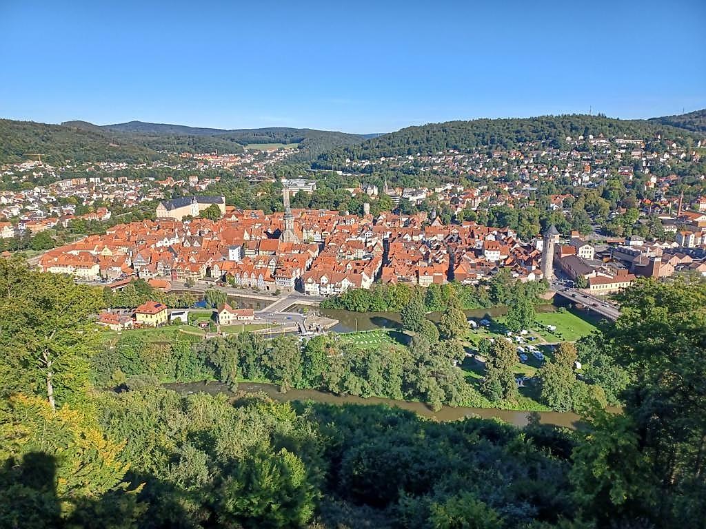 Blick von der Tilly-Schanze auf Hann. Münden