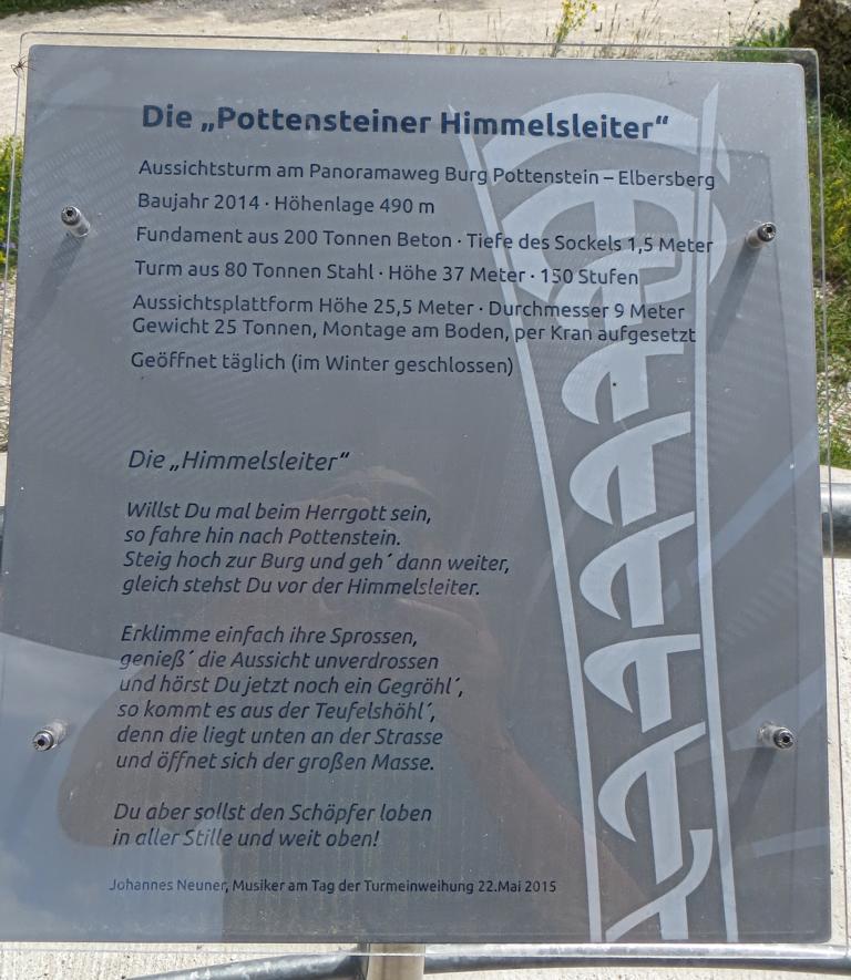 Infotafel am Fuss der Himmelsleiter