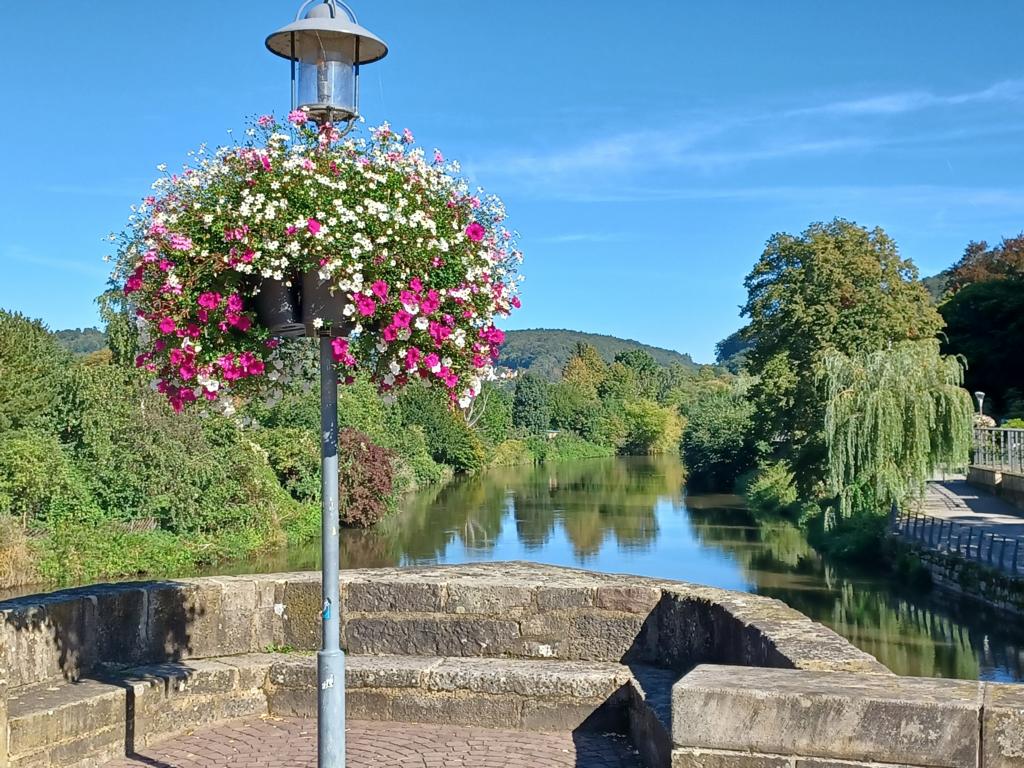 Hann. Münden, Blick von der alten Werrabrücke auf die Werra