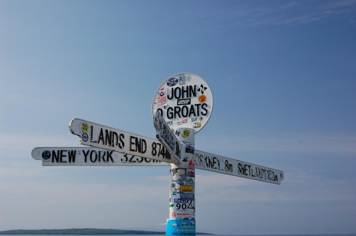 Wegweiser in John o'Groats